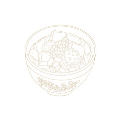 Chinese Food Illustration with Cartoon Style