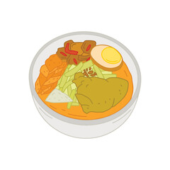 Chinese Food Illustration with Cartoon Style