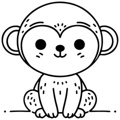 cute animal doodle cartoon design hand drawn wild animal pet and farm animal 