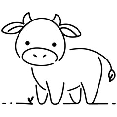 cute animal doodle cartoon design hand drawn wild animal pet and farm animal 