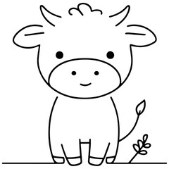 cute animal doodle cartoon design hand drawn wild animal pet and farm animal 