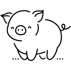 cute animal doodle cartoon design hand drawn wild animal pet and farm animal 