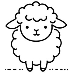 cute animal doodle cartoon design hand drawn wild animal pet and farm animal 