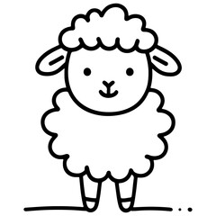 cute animal doodle cartoon design hand drawn wild animal pet and farm animal 