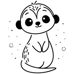 cute animal doodle cartoon design hand drawn wild animal pet and farm animal 