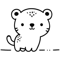 cute animal doodle cartoon design hand drawn wild animal pet and farm animal 