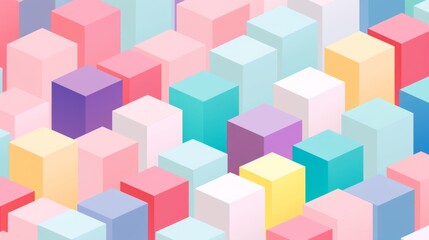 Obraz premium A background pattern of colorful, geometric shapes, with a variety of colors and sizes