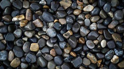 Naklejka premium Stone texture background, pebbly and rocky surface.