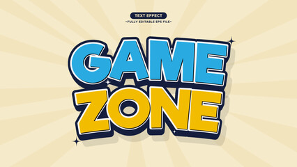 Game Zone 3D Style Vector Text Effect for Movie, Game, and Title 