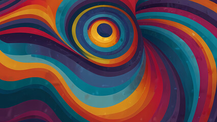 abstract illustration that embodies the essence of Swirl with vibrant color palette theme