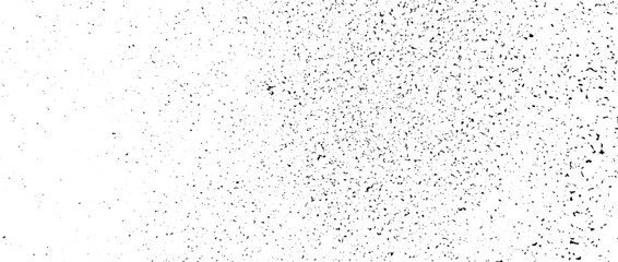 Gritty grunge gradient texture. Black grain overlay background. Distressed noise surface with dust, sand, particles, specks. Rough dirty speckled backdrop of concrete, cement, gravel. Vector wallpaper