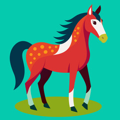 horse cartoon isolated on white