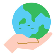 save world flat icon