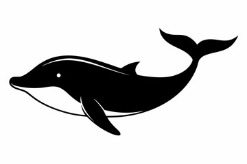 Whale vector illustration, whale jumping isolated on white, whale silhouette, whale vector art