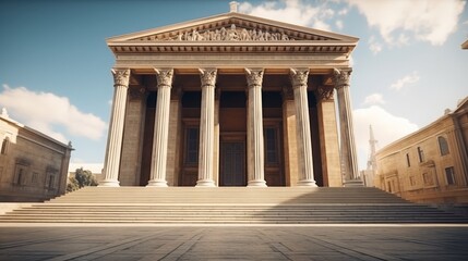 Obraz premium Majestic Ancient Roman Temple. A testament to architectural grandeur and classical civilization.