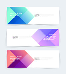 Fototapeta premium Geometric banner design with Vector presentation template.