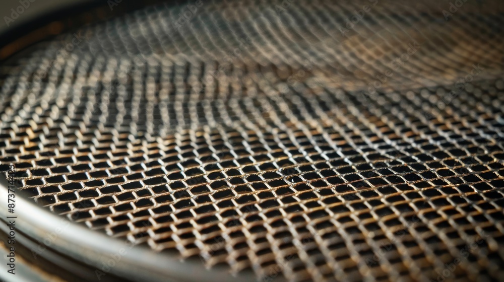 Poster an upclose look at the nonstick mesh screens of a dehydrator tray making it easy to remove and trans