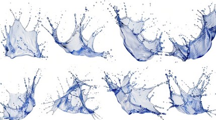 Water Splashes in Different Shapes