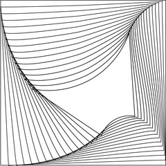 Obraz premium Square rotating and swirling modern shape, digital, tech, future