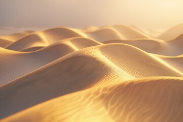 Golden Sand Dunes at Sunset