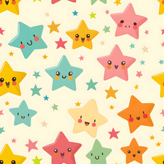 かわいい星の背景のイラスト