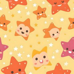 かわいい星の背景のイラスト