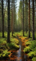 Fototapeta premium Forest Stream.