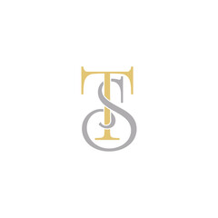 ST or TS logo design