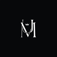 UM or MU with crown logo design