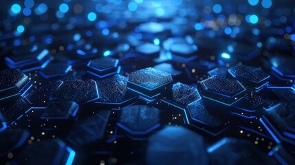 Fototapeta premium Abstract Hexagon Pattern in Blue