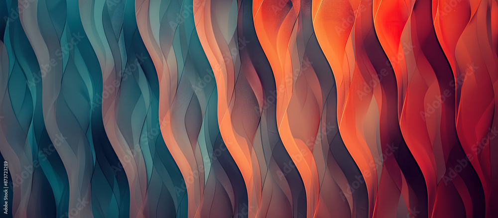 Poster a computer screen with a pattern of wavy shapes, minimalist patterns using subtle gradients and clea