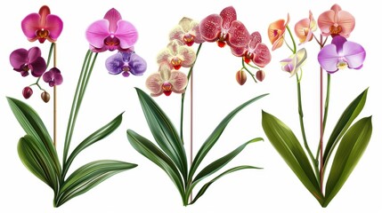 Orchid Blooms: A Colorful Display