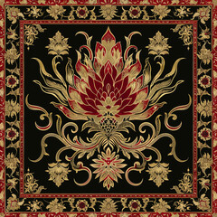 Asian pattern rug
