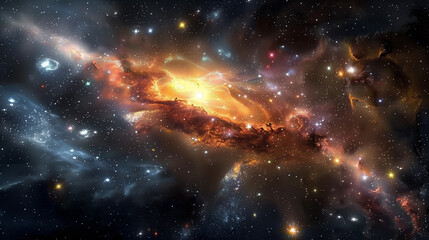 Fototapeta premium Fiery Cosmic Birth