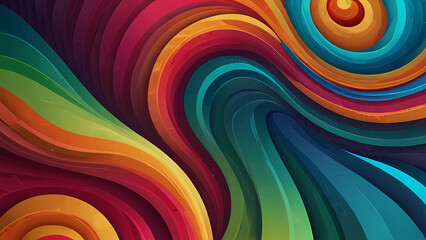 Fototapeta premium abstract illustration that embodies the essence of Swirl with vibrant color palette theme