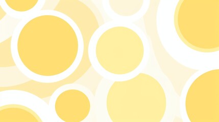 A background of overlapping yellow circles with white outlines on a light yellow background