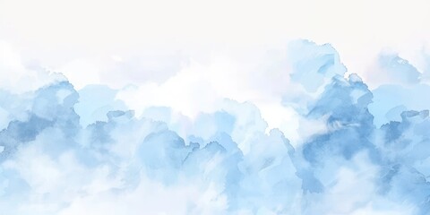 Fototapeta premium Abstract watercolor painting with deep blue tones and textured brush strokes, conveying a sense of depth and tranquility.