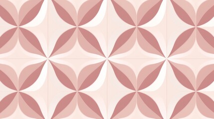 Fototapeta premium A pattern of pink and white tiles with a flower-like design