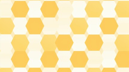 A  pattern of yellow hexagons on a white background