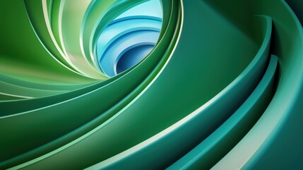 Fototapeta premium Abstract Green and Blue Swirling Shapes
