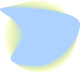 Circle liquid shape in gradient transparent vibrant color, icon, logo, frame