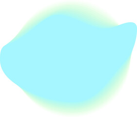 Circle liquid shape in gradient transparent vibrant color, icon, logo, frame