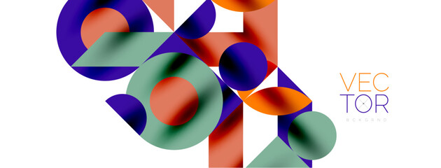 Circle pattern, round elements with lines and arrows composition for wallpaper, banner, background or landing