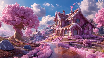 Fototapeta premium Candy Cottage Dream