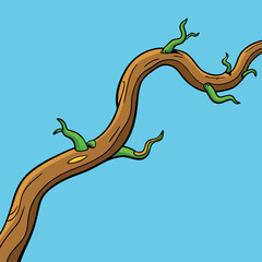 Obraz premium long, twisted limb from a tree
