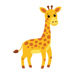 Fototapeta premium Illustration of Cute Giraffe animal on white