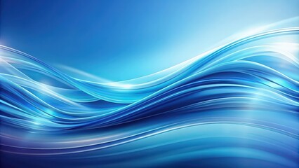 Fototapeta premium Abstract blue wave background with soft gradient colors, blue, wave, abstract, background, design, water, texture, flowing