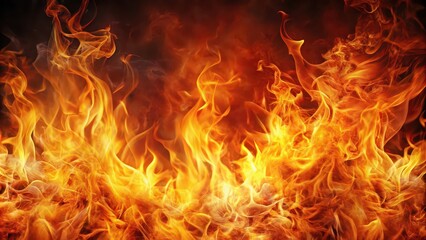 Fototapeta premium Abstract fire background with vibrant flames and fiery textures, flames, abstract, heat, background, red, orange, yellow, texture