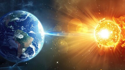 Obraz premium Solar Flare and Coronal Mass Ejection: The Birth of a Geomagnetic Storm