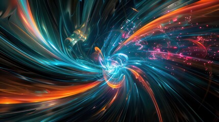 colorful swirling spinning speed of light trails abstract for background, future of colors moving extreme visual effect colorful vibrant.